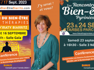 Conférences à Biarritz et à Tarbes en septembre !